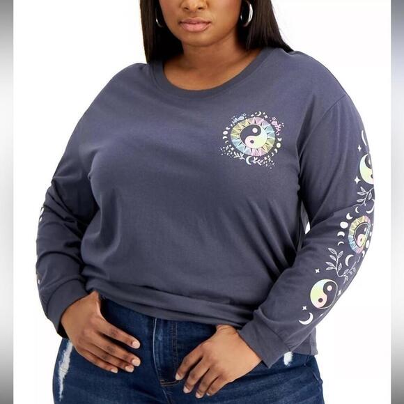 Rebellious One Tops - Rebellious One Trendy Plus Size Graphic Top, shirt Brand New with tags💙